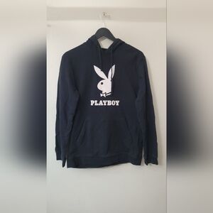 Mens small Playboy by Pacsun black with velvet bunny graphic